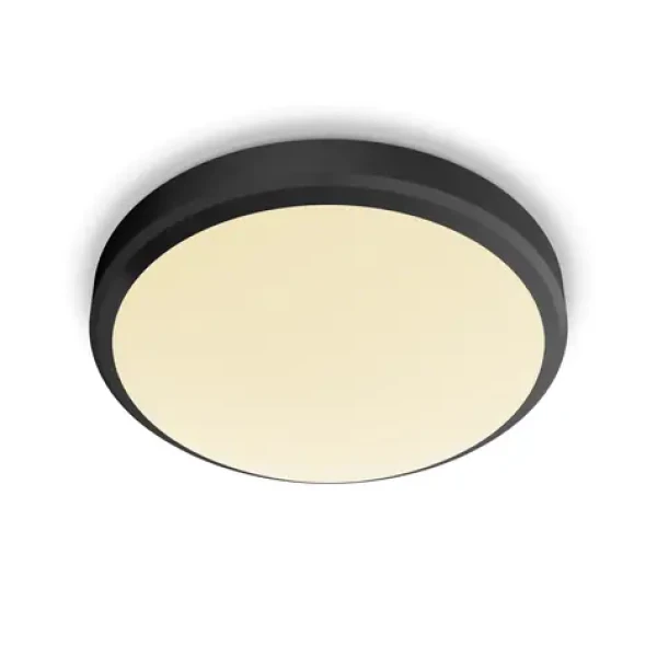 Philips Doris CL257 čierna / Kúpeľňové LED svietidlo / 1x6W / 600lm / 2700K / IP44 / 22cm (SKL000379556)