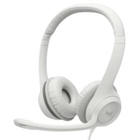 Logitech Headset H390 biela / USB / stereo slúchadlá s mikrofónom (981-001286)