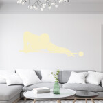 Veselá Stena Samolepka Hráč biliardu Farba: černá, Veľkosť: 100 x 39 cm