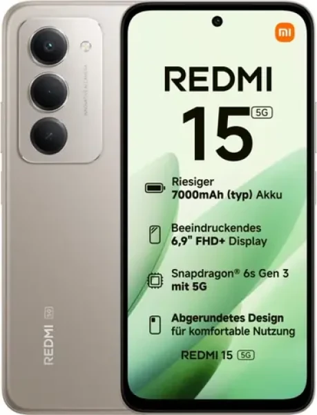 XIAOMI Redmi 15 5G 8+256GB sivá / 6.9" / Android 15 (6932554454234)