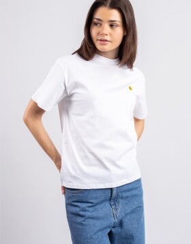Carhartt WIP W' S/S Chase T-Shirt White/Gold M