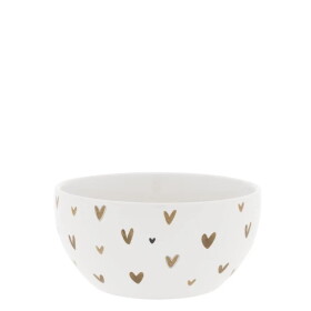 Bastion Collections Keramická miska Hearts in Brown 300 ml