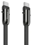 HAMA USB-C 2v1 čierna / Kábel a remienok na telefón / USB-C - USB-C / 1,2 m / rýchle nabíjanie