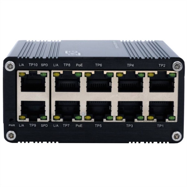Exsys EXSYS EX-62025PoE 10-Port Industrial PoE sieťový switch; EX-62025PoE