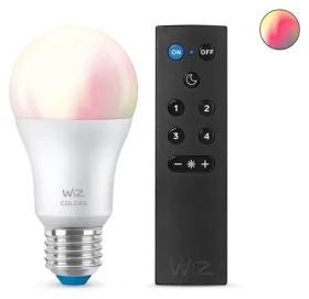 WiZ LED žiarovka E27 A60 8W SET + ovládač / Žiarovka / RGB / stmievateľná / Wi-Fi / 806 lm / 2200-6500K (SKL000423917)