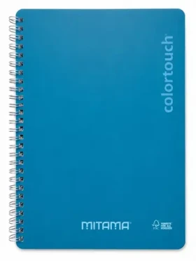 Mitama i-Note cyan / Špirálový zošit / 18,5×24 cm / linajkový / 90 listov (62283-90204)