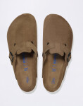 Birkenstock Boston Soft Footbed Suede Leather Dark Tea Tonal FB 43