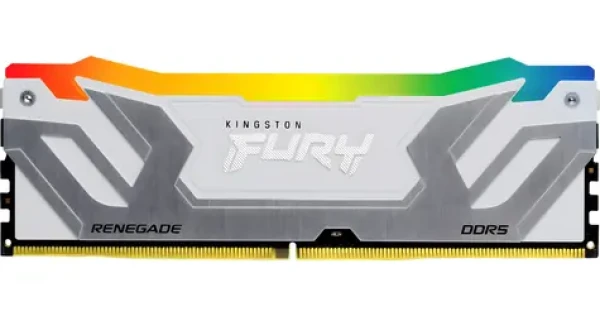 Kingston FURY Renegade biela RGB 24 GB / Operačná pamäť / DDR5 / 8400 MHz / CL40 / CUDIMM / XMP 3.0 (KF584CU40RWA-24)