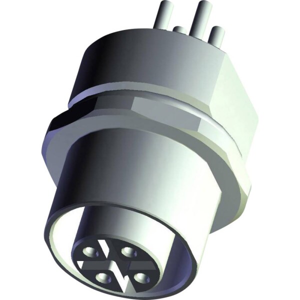 TE Connectivity zabudovateľný zástrčkový konektor pre senzory - aktory, T4131512041-000, piny: 4, 1 ks; T4131512041-000