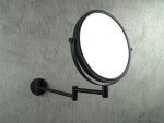 DEANTE - Round čierna - Kozmetické zrkadlo, na predlžovacom ramene - obojstranné ADR_N811