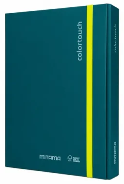 Mitama Color Touch tmavo zelená / Dosky na dokumenty / 3 chlopne / gumička / chrbát 5 cm (62034-90282)