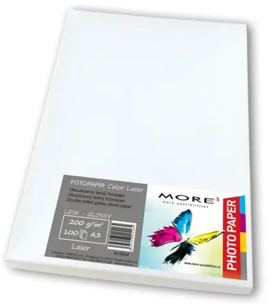 Armor Fotopapier lesklý obojstranný A3 / Fotopapier / Pre laserové tlačiarne / 200 g/m2 / 100 listov (M10684)