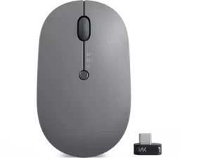 Lenovo Go Wireless Multi-Device sivá / Bezdrôtová myš / 2400 DPI / 2.4GHz USB-C dongle / Bluetooth (GY51C21211)
