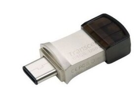 Transcend JetFlash 890S 64GB strieborná / Flash Disk / USB 3.2 Gen 1 - (USB-C 3.0) (TS64GJF890S)