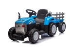 Mamido Mamido Detský elektrický traktor s vlečkou Farm 24V 2x45W EVA kolesá modrý