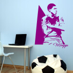 Veselá Stena Samolepka Kylian Mbappé Farba: modrá, Veľkosť: 40 x 30 cm