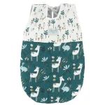 Petitcollin Spací vak zeleno-biely pre bábiky 36-40 cm