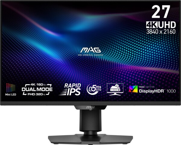 MSI MSI MAG 274UPDFDE E16M monitor komputerowy 68,6 cm (27") 3840 x 2160 px 4K Ultra HD LED Čierny