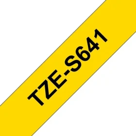 Brother TZE-S641 žltá/čierna / Kazeta s páskou / Laminovaná / Silne lepiaca / 18 mm / 8 m (TZE-S641)