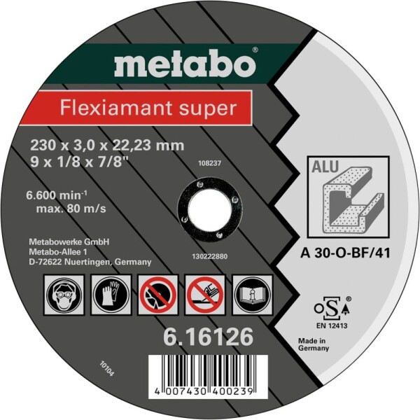 Metabo 616752000 rezný kotúč rovný 125 mm 25 ks hliník, neželezné kovy, měď, mosaz, bronz; 616752000