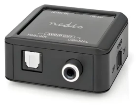 Nedis audio extraktor HDMI / Audio prevodník / TosLink + koax výstup / 192kHz (ACON3425AT)