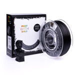 PLA filament satine black 1,75 mm Print With Smile 0,5 kg