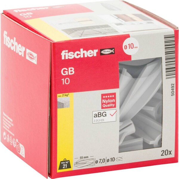 Fischer GB 10 hmoždinka do pórobetónu 55 mm 10 mm 050492 20 ks; 050492