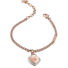 Guess Módny pozlátený náramok Fine Heart JUBB01422JWRG 17 - 21 cm - L