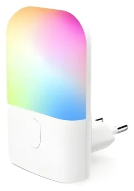 HAMA Color biela / Nočné svetlo do zásuvky / RGB / súmrakový senzor / 0,5 W