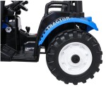 Mamido Detský elektrický traktor MEGA D68 24V s prívesom modrý