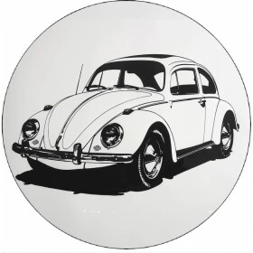 Jedlý papier Volkswagen Beetle biely 19,5 cm - Pictu Hap - Pictu Hap