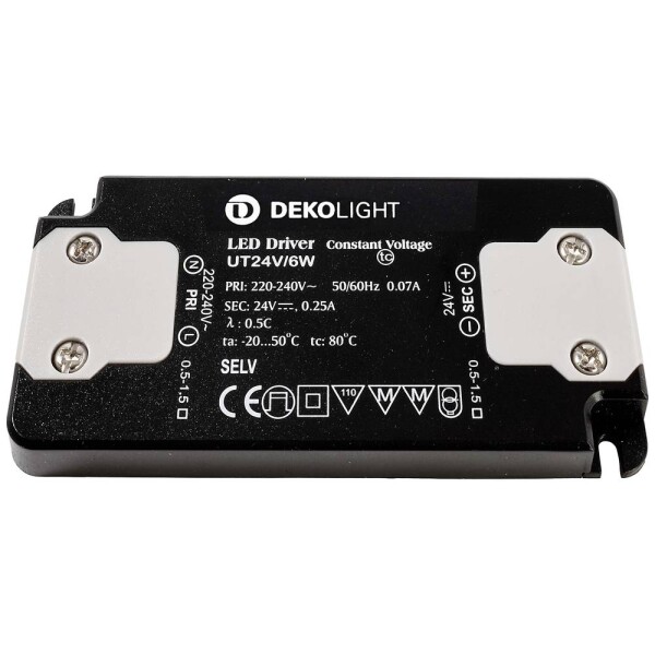 Deko Light FLAT, CC, UT napájací zdroj pre LED konštantné napätie 0 mA - 0.25 A 24 V/DC; 872630