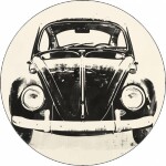 Jedlý papier Wolkswagen beatle čierny 19,5 cm - Pictu Hap - Pictu Hap
