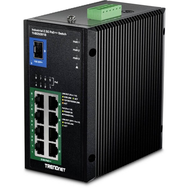 TrendNet TRENDnet TI-BG5091B DIN-Rail Switch 2,5G sieťový switch; TI-BG5091B