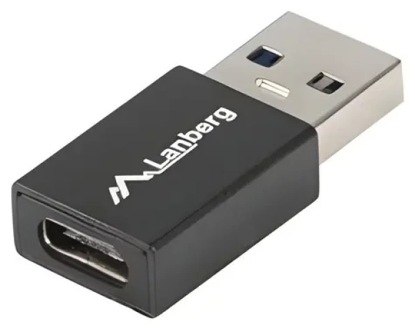Lanberg USB-C (F) - USB-A (M) čierna / Adaptér / USB 3.1 (AD-UC-UA-01)