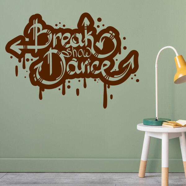 Veselá Stena Samolepka Break Dance Farba: hnedá, Veľkosť: 80 x 57 cm