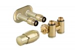 HOPA - THERMCOMB-SET, stredový ventil (Z4K) s pripojením pre elektrickú tyč - Farba - Zlatá, Variant - Ľavá RDTHERMCOMSETLG