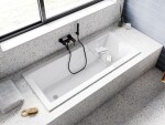 BESCO - Obdĺžniková vaňa MODERN SLIM - Nožičky k vani - Bez nožičiek, Rozmer vane - 150 × 70 cm VANMOD15SLIM