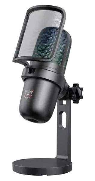 Onikuma M-730 čierna / Mikrofón / USB / RGB podsvietenie / jednosmerný (M-730 black)