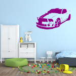 Veselá Stena Samolepka Auto Mustang Farba: biela, Veľkosť: 100 x 62 cm