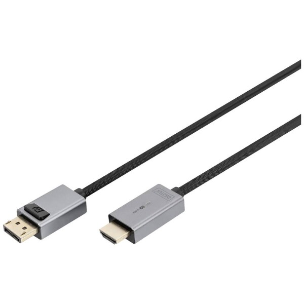 Digitus HDMI prepojovací kábel Zástrčka HDMI-A 3 m čierna DB-340202-030-S 4K UHD, trojžilový tienený, flexibilný, bez halogénov HDMI kábel; DB-340202-030-S