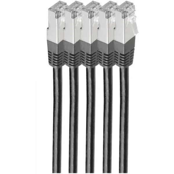Shiverpeaks Cat6 S/FTP čierna / Patch kábel / 0,5 m / RJ-45 / LSZH (BS75711-H0.5S-SET5)