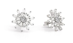 Beneto Pôvabné strieborné náušnice so zirkónmi AGUP2747