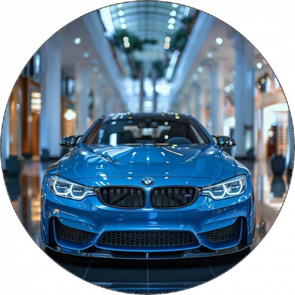 Jedlý papier BMW modré zozadu/z čela 19,5 cm - Pictu Hap - Pictu Hap
