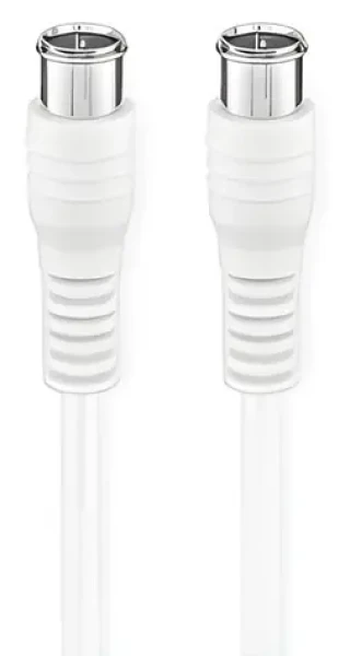 Nedis satelitný kábel Quick-F(M) - Quick-F(M) poniklovaný biela / Kábel / 75 Ohm / 50 dB / dvojité tienenie / 1 m (CSGB41300WT10)