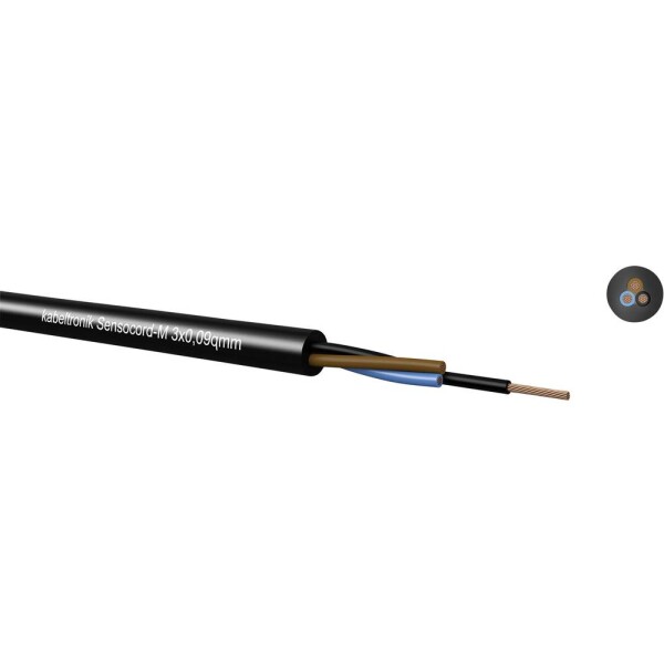 Sensocord®-M 8x0,09qmm, Miniature-Sensor cable 246800909 Kabeltronik; 246800909-1