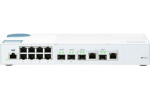 QNAP QSW-M408-2C 10GbE Switch biela / 8x GbE / 2x 10GbE / 2x 10GbE SFP+ / QoS / biela (QSW-M408-2C)