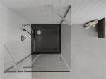MEXEN/S - Roma sprchovací kút 90x90, transparent, chróm + čierna vanička so sifónom 854-090-090-01-00-4070