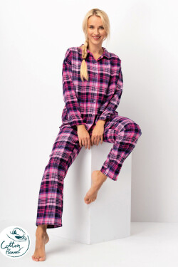 DÁMSKE PYŽAMO LNS 490 B25 2XL-4XL fuchsie 3xl