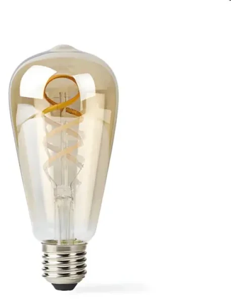Nedis SMART LED filament žiarovka / E27 / 5,5 W / 350lm / Wi-Fi (WIFILT10GDST64)
